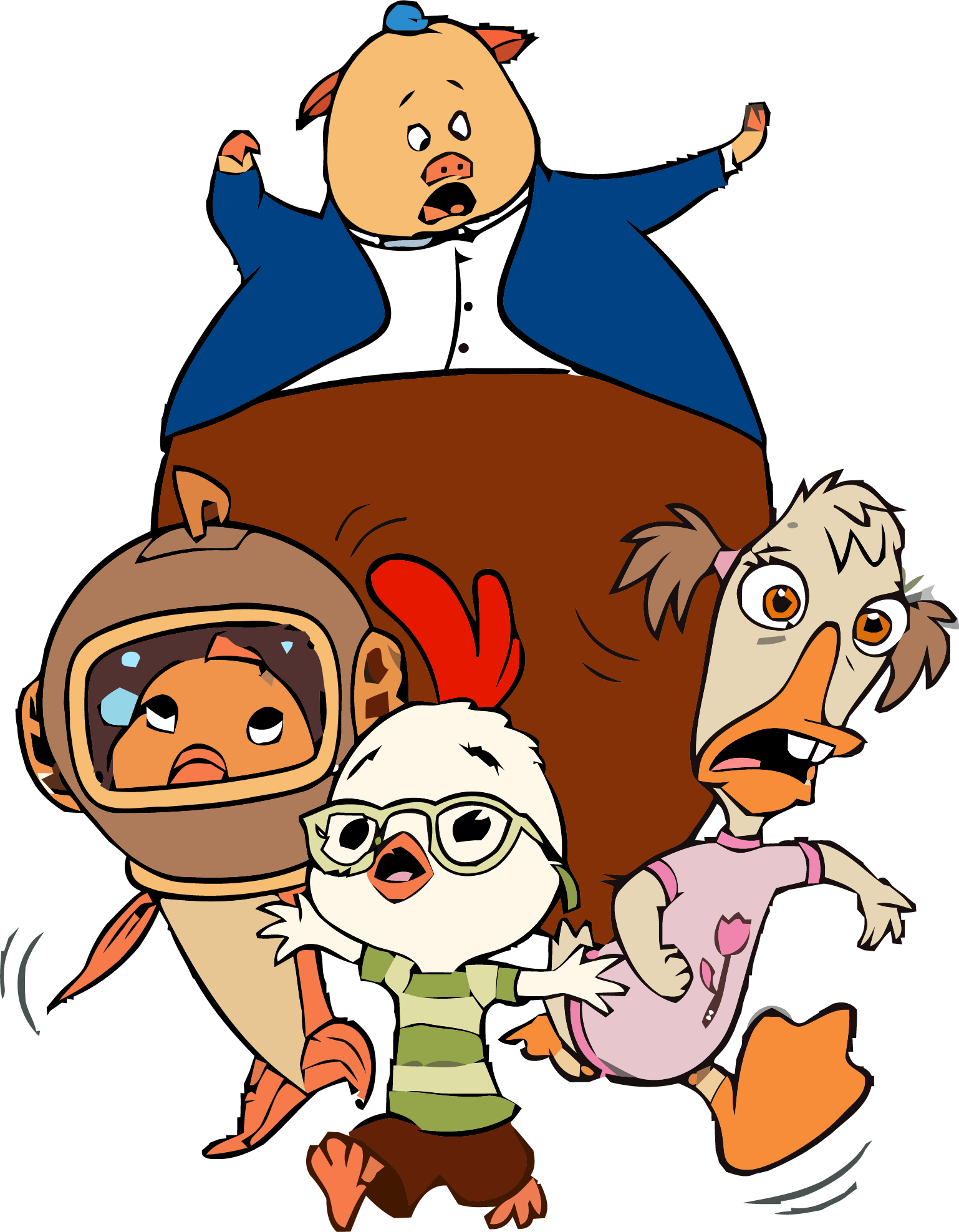 Chicken Little Escape Clipart Png - Chicken Little Y Sus Amigos (1538x1975)