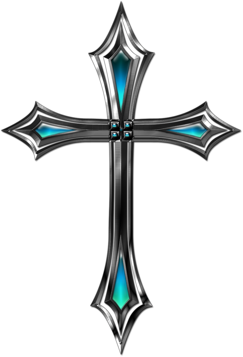 Cross Necklace Clipart - Silver Cross Transparent Background (818x1200)