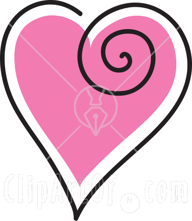 Register - Cute Pink Heart Clipart (391x450)