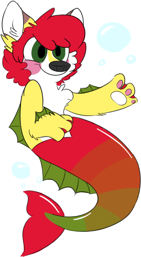 Pavva The Merfox - Cartoon (690x1158)