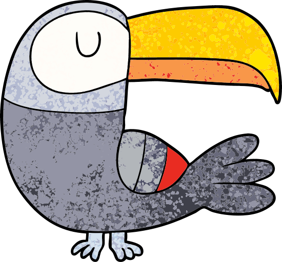 Cartoon Toucan Vector Image Icon Illustration Design - Tucan Dibujo Animado (550x512)