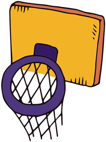 Basketball Basket Cartoon Transparent Png - Cesta De Basket Desenho (512x512)