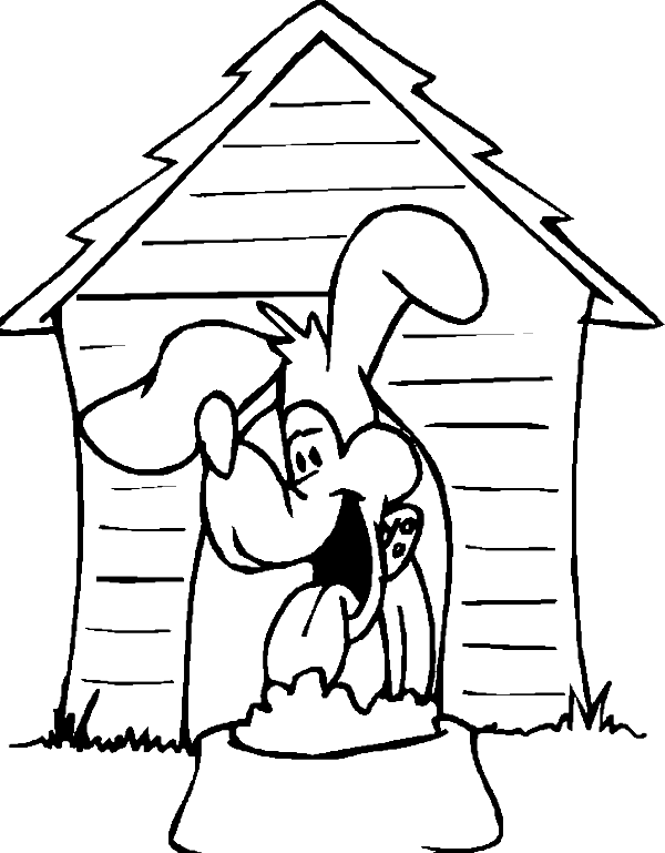 Dog House Coloring Page Free Collection - Coloring Book (600x769)