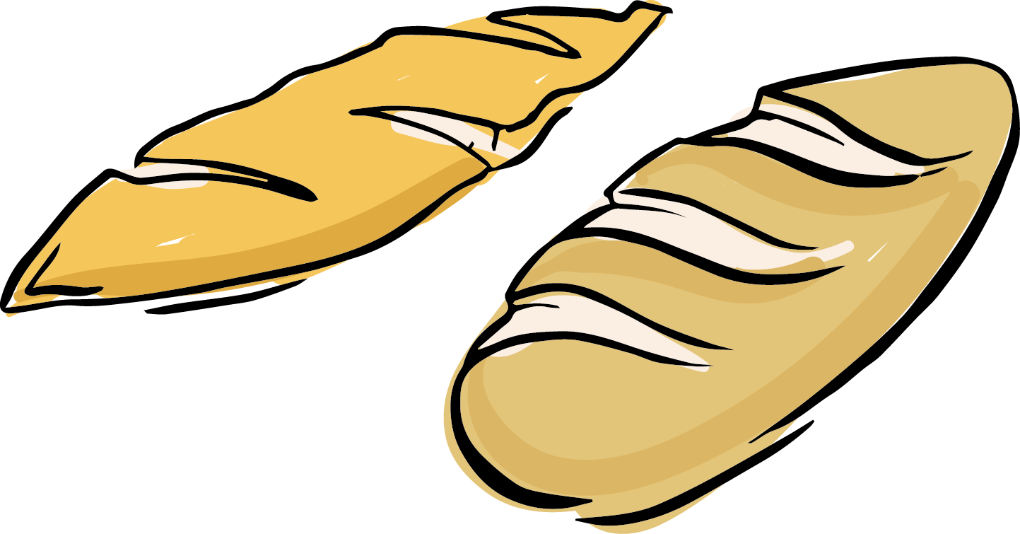 Breakfast Toast Pineapple Bun Baguette Clip Art - Bread (1443x755)