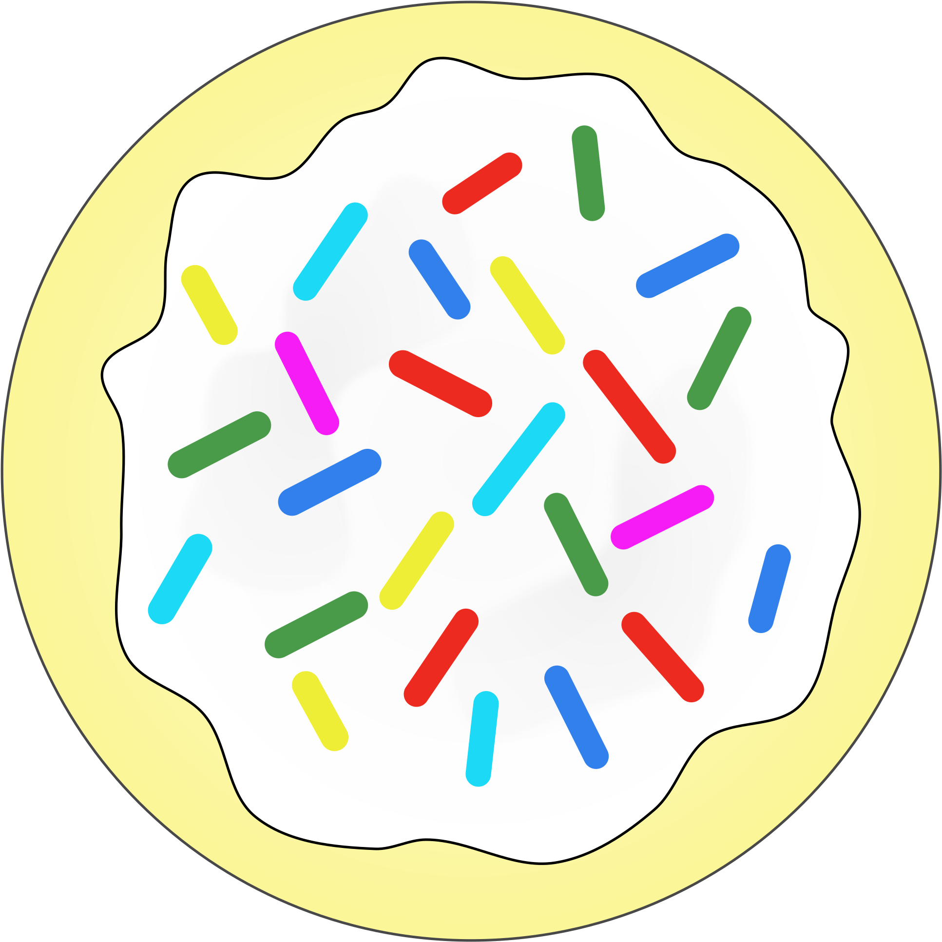 Clipart Rainbow Sprinkles Sugar Cookie - Rainbow Sugar Png (2400x2400)