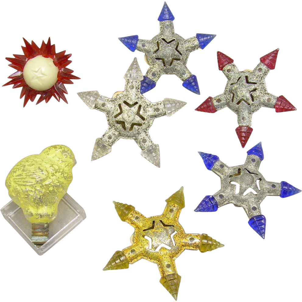 Vintage C6 Christmas Tree Light Bulbs Krystal, Japan - Christmas Ornament (992x992)