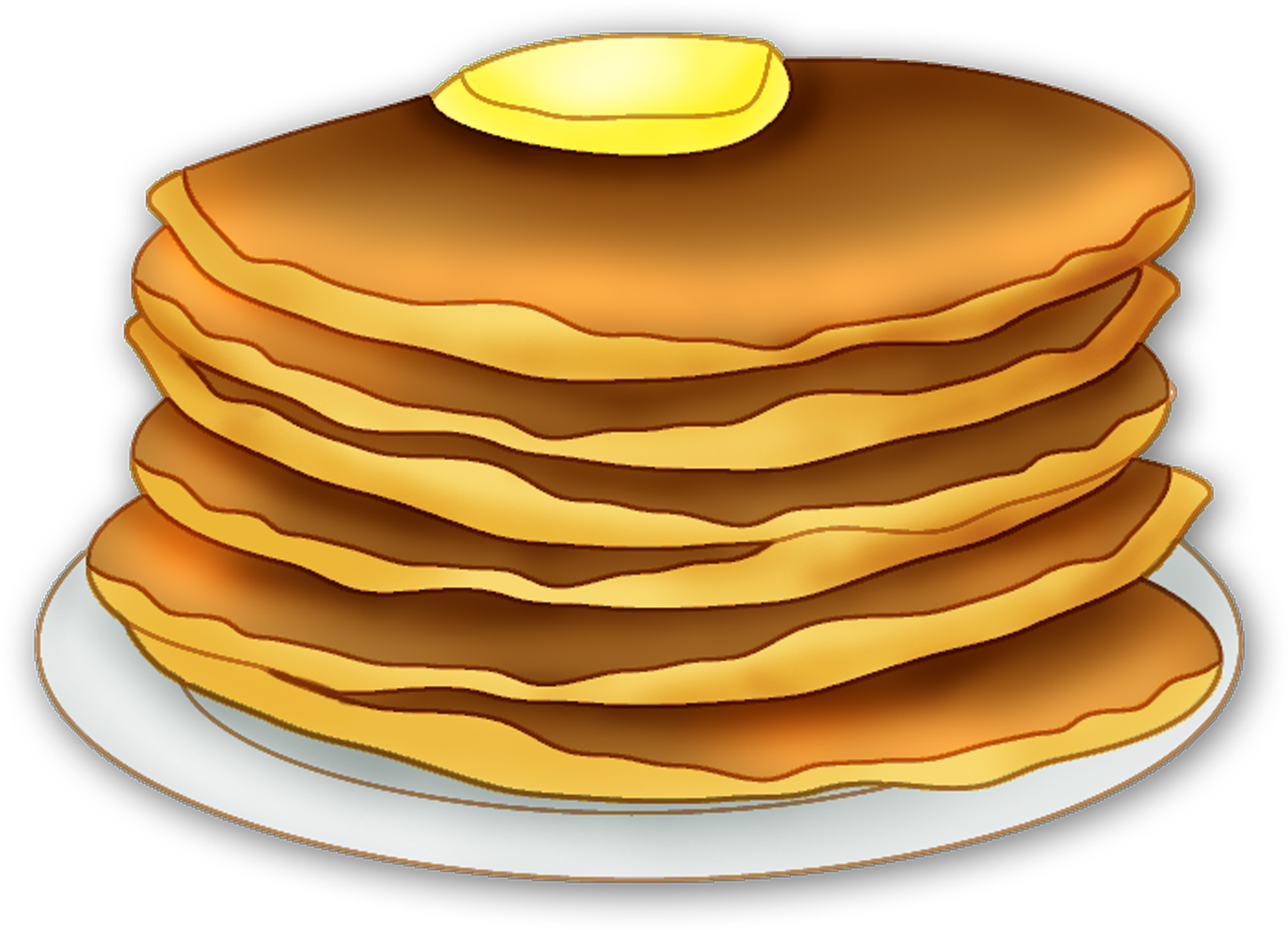Pancake Clipart - Pancakes Clipart Transparent Background (1800x1299)