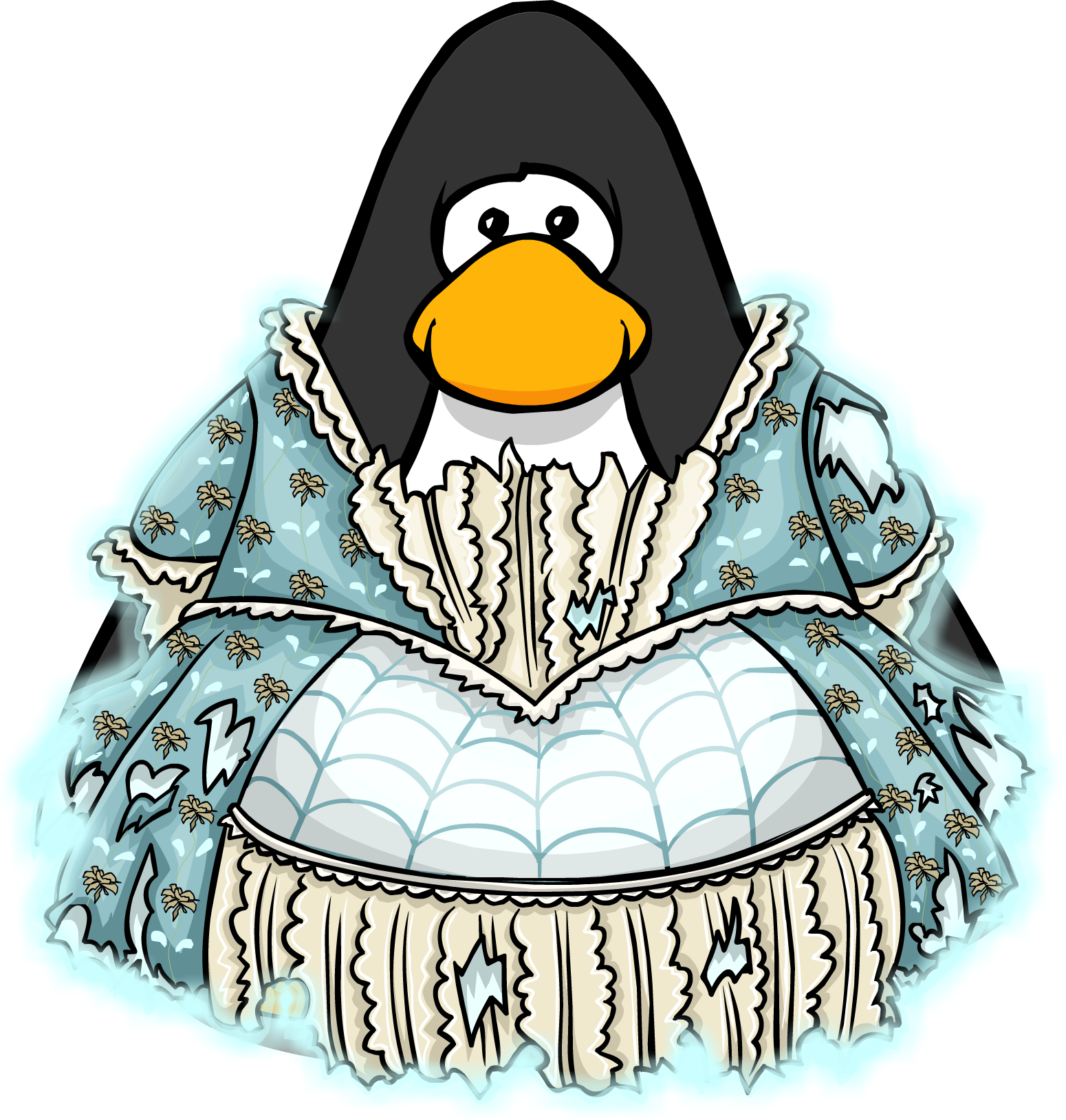 Masquerade Ball Gown From A Player Card - Club Penguin (1550x1629)