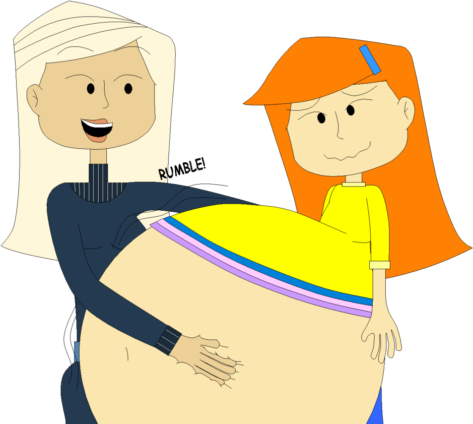 Mother Rubs Daughter's Belly By Angry-signs - Mother Rubs Daughter's Belly By Angry-signs (950x841)