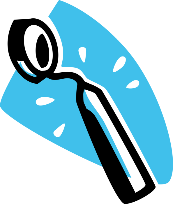 Vector Illustration Of Dental Mirror Instrument Dentist - Vector Illustration Of Dental Mirror Instrument Dentist (594x700)