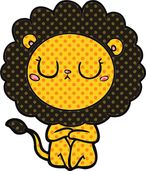 Cartoon Lion Vector - Caricature (470x550)