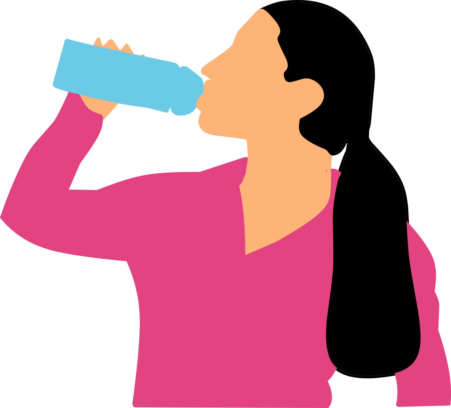 What To Eat To Lose Weight Part - Drink Water Vector Png (1920x1735)