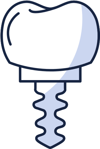 Dental Implant Isolated Icon - Illustration (550x550)