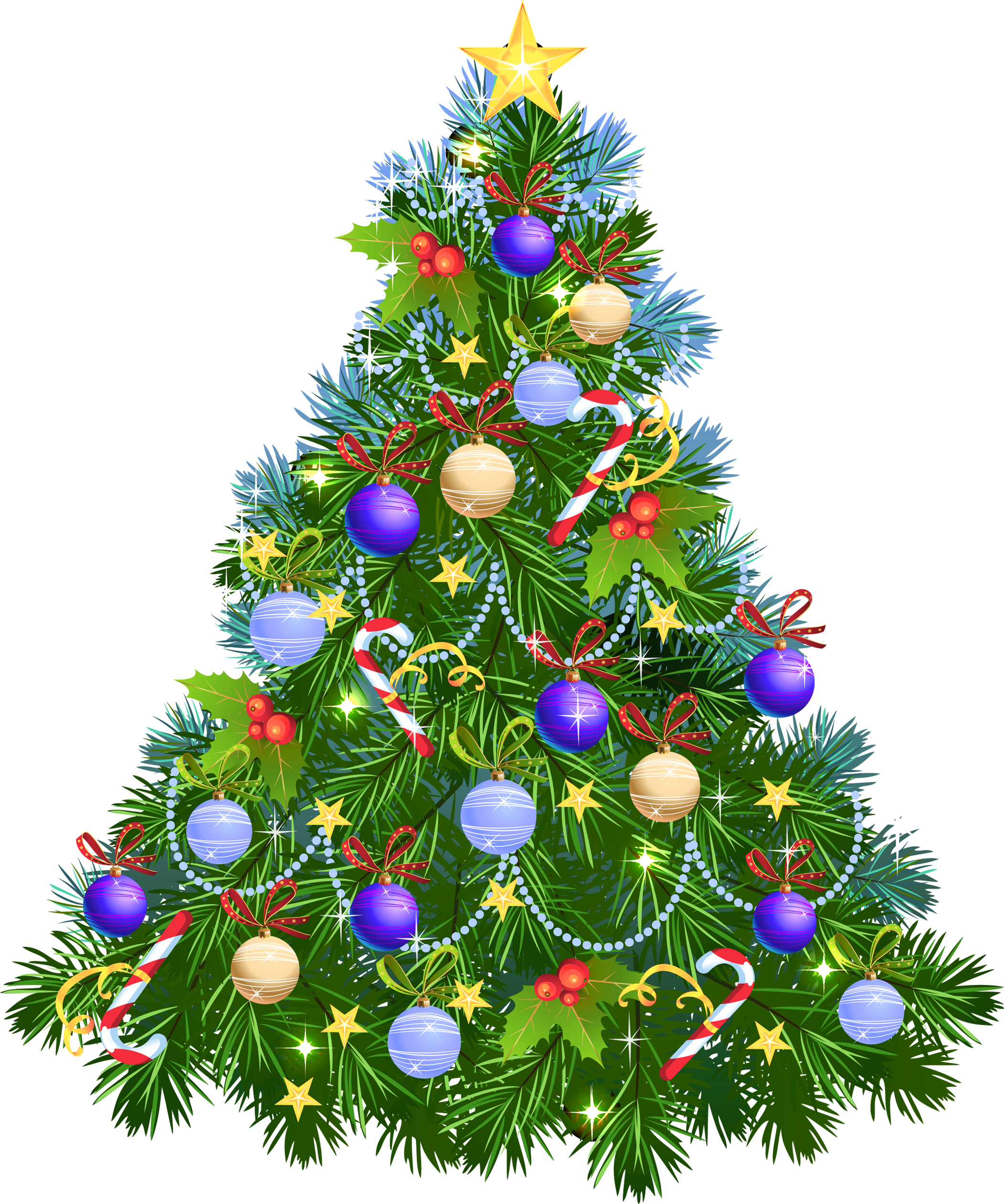 Christmas Purple Tree With Stars - Christmas Tree Gif Png (2100x2519)