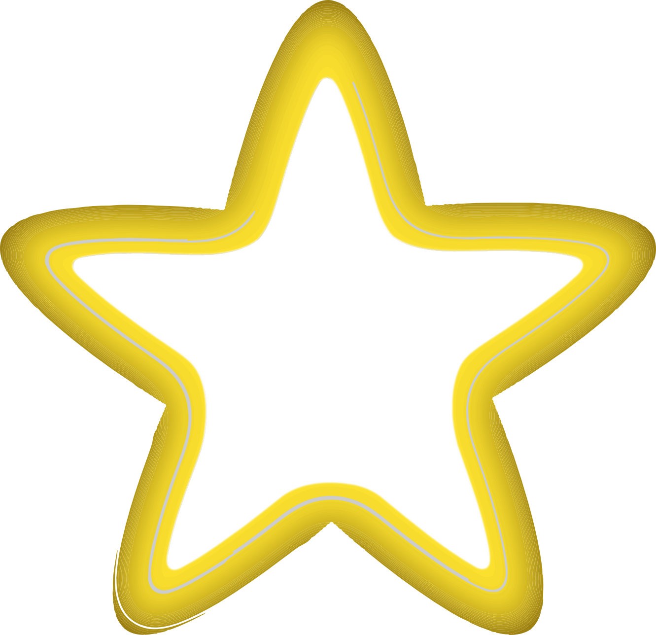 Yellow Star Clipart - Yellow And White Star (1331x1288)