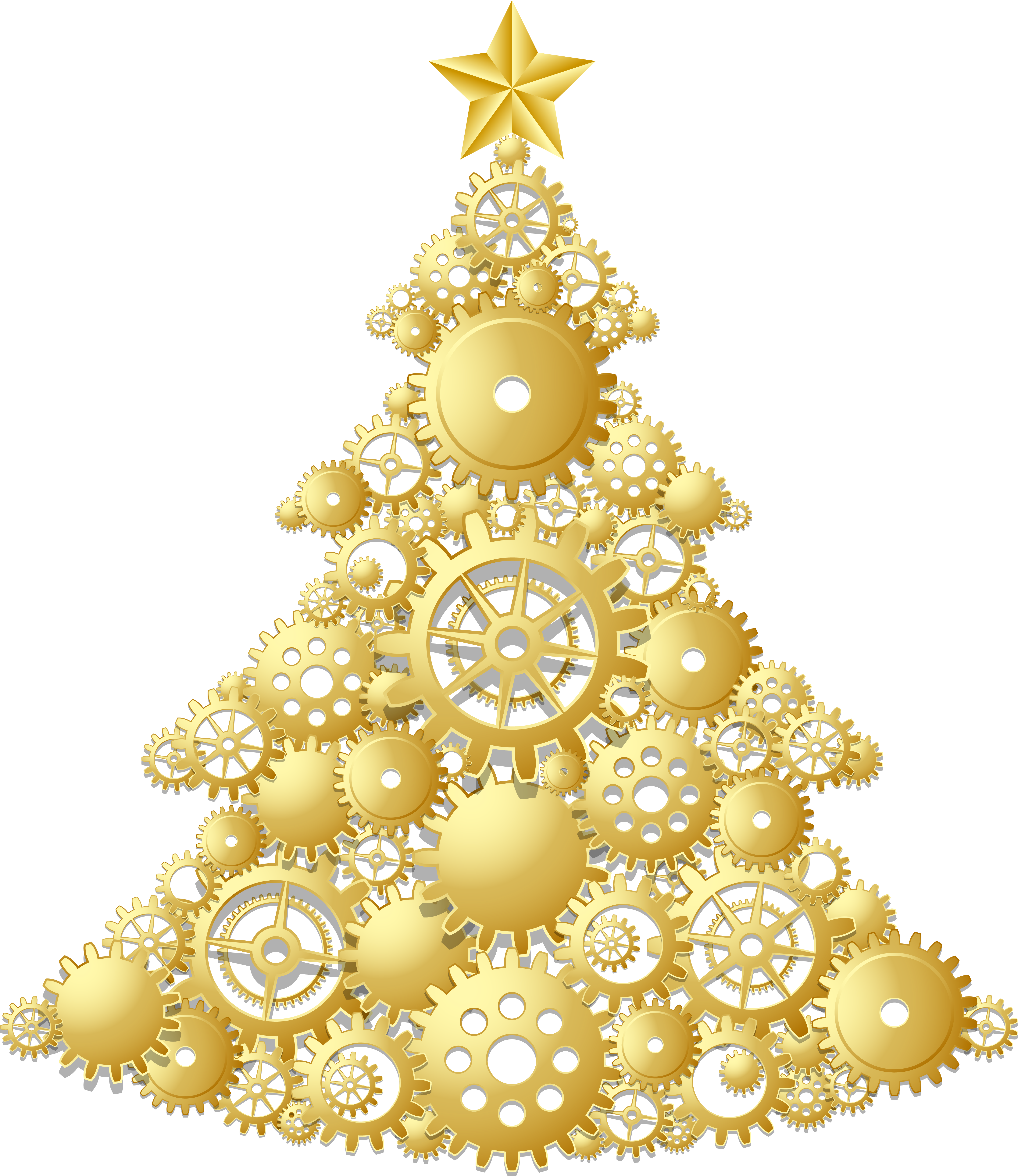 Pix For Christmas Tree Star Png - Gold Christmas Tree Png (5694x6553)