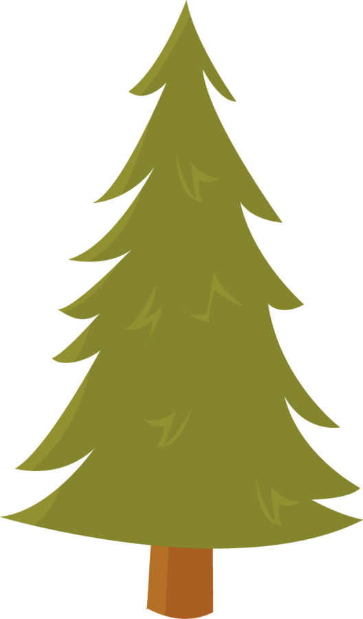 Say Hello - Pine Cartoon Tree (528x900)