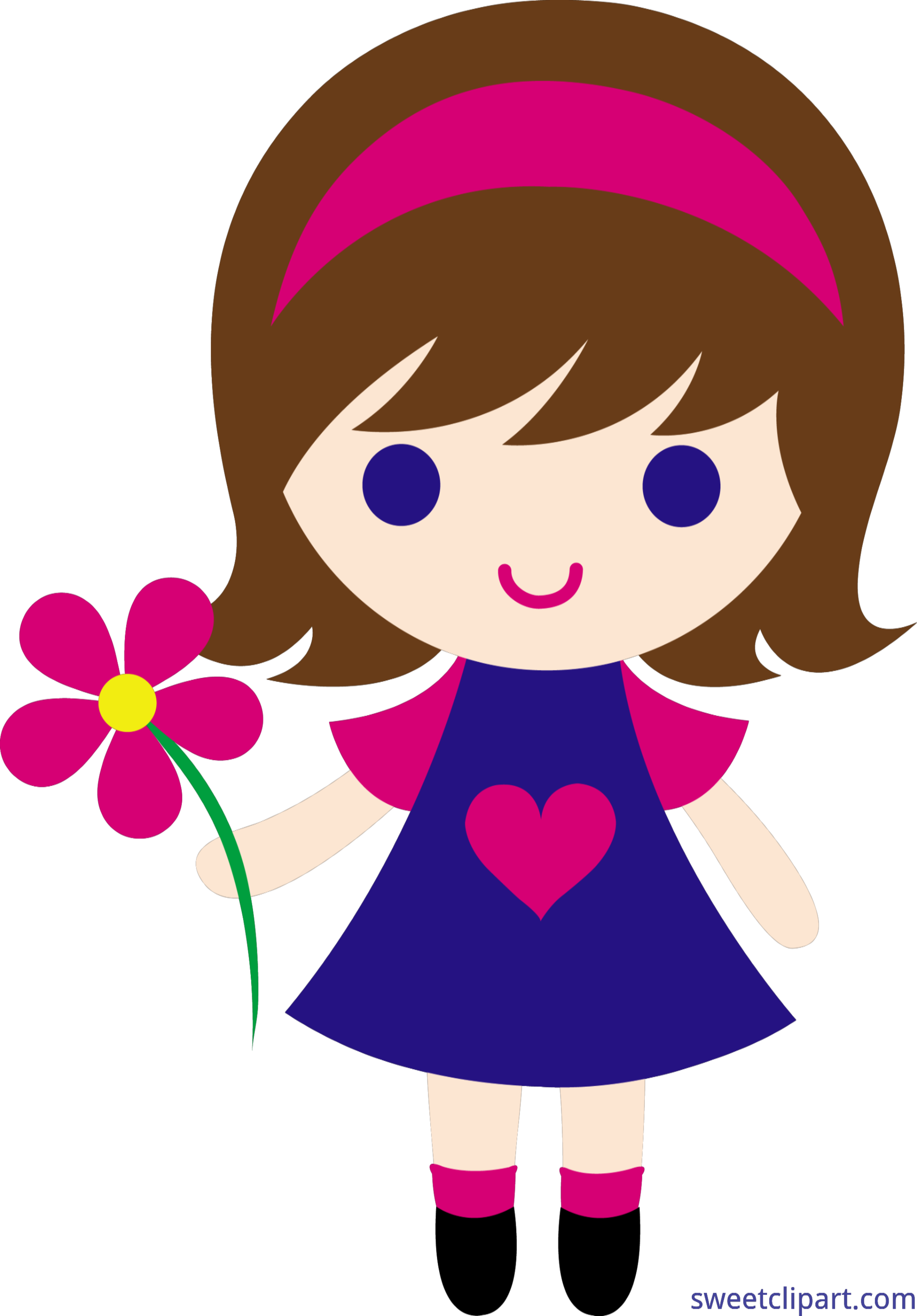 Little Girl Flower Clip Art - Little Girl Flower Clip Art (4330x6214)