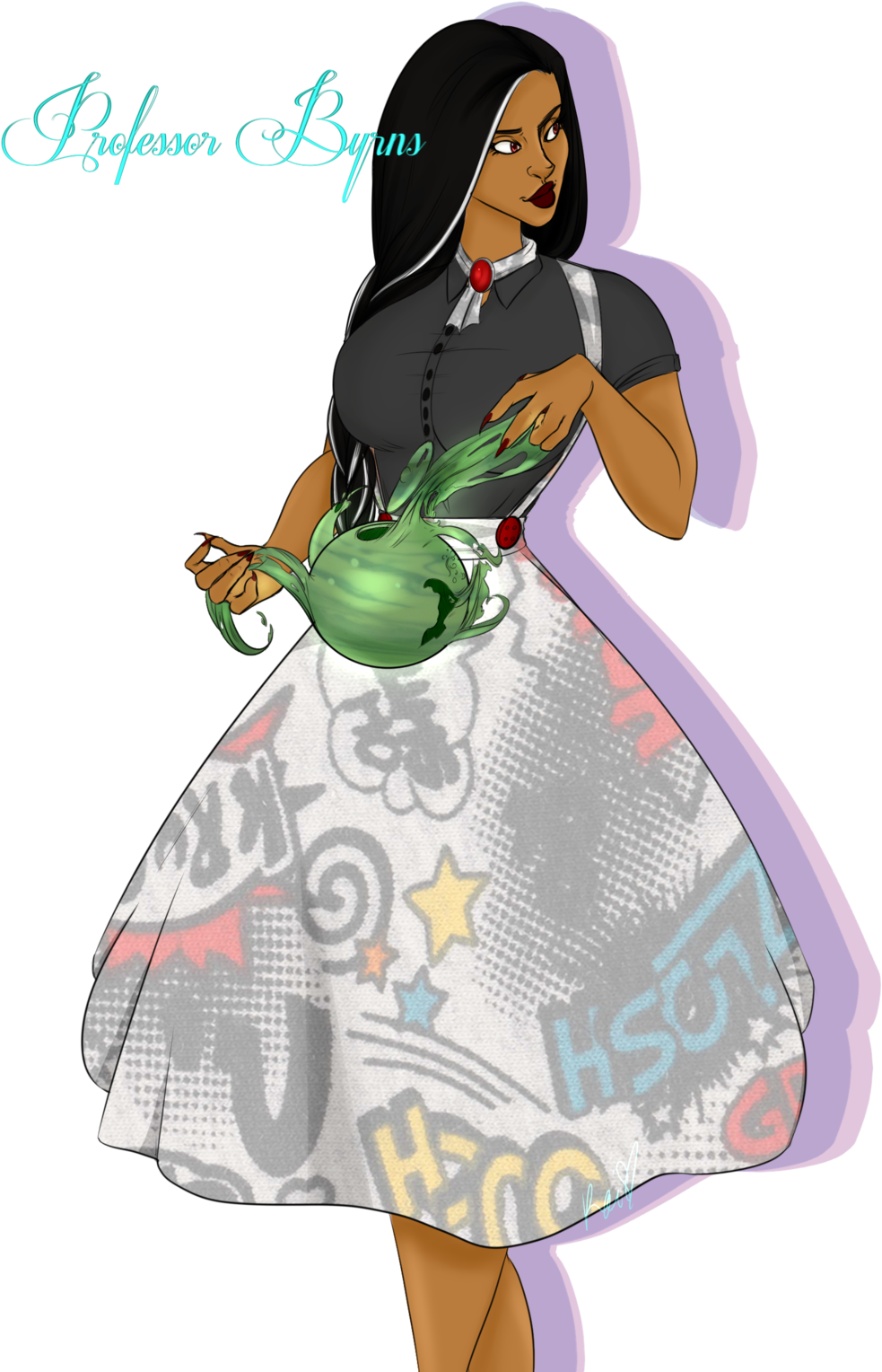 Professor Byrns By Thewitchatsu Professor Byrns By - Sterntaler Bonnet Comic Print Slouch Gris Beanie Bonnet (1024x1536)