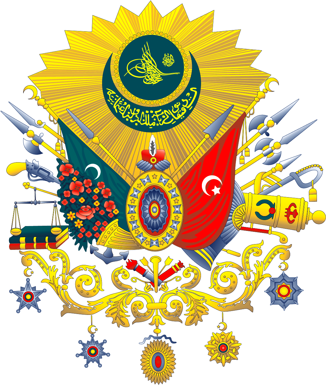 Ottoman Coat Of Arms - Osmanlı Imparatorluğunun Arması (1200x1339)