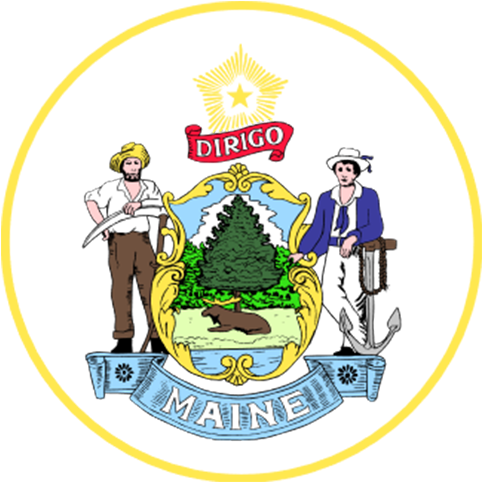 City Emblem - State Seal For Maine (500x500)