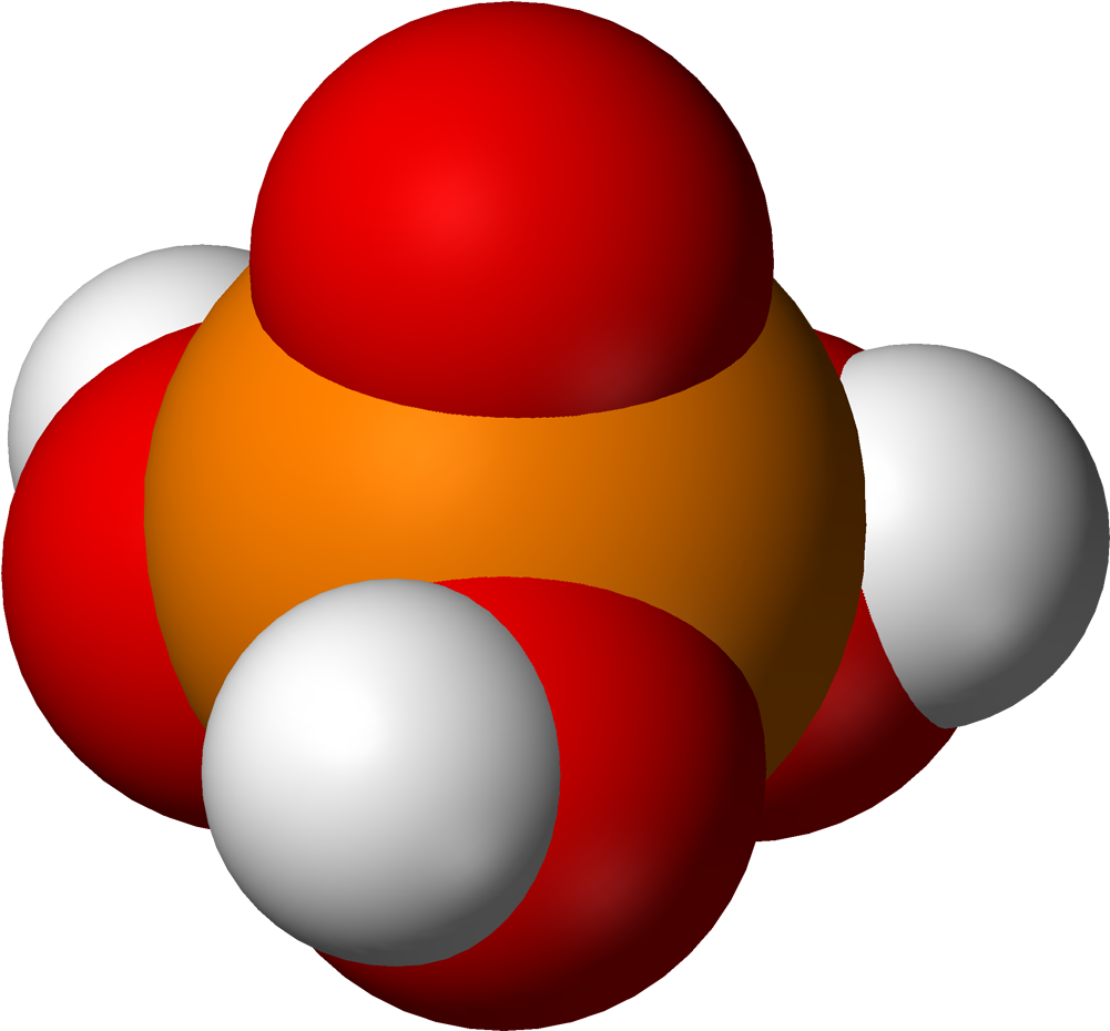 Orthophosphoric Acid H 3 Po - Phosphoric Acid Molecular Model (1100x1029)