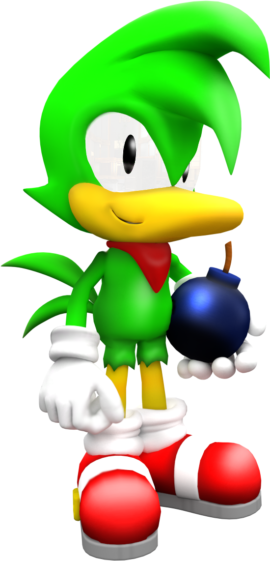 Bean The Dynamite And His's Bomb, Render By Nibrocrock - Bean De Sonic 3 D (614x1203)