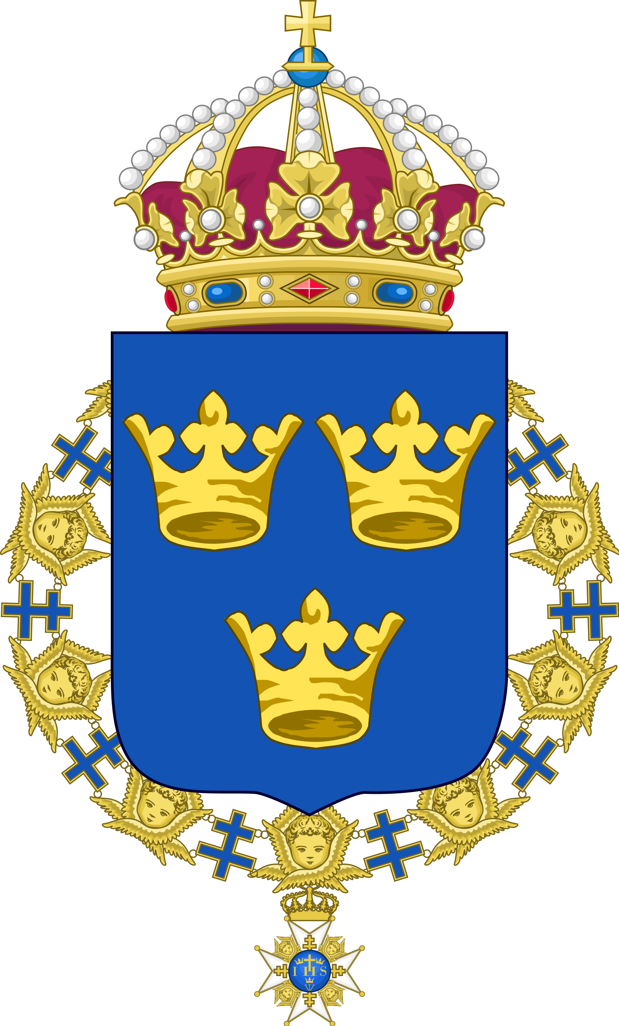 Sweden Coat Of Arms Vector (2000x3310)