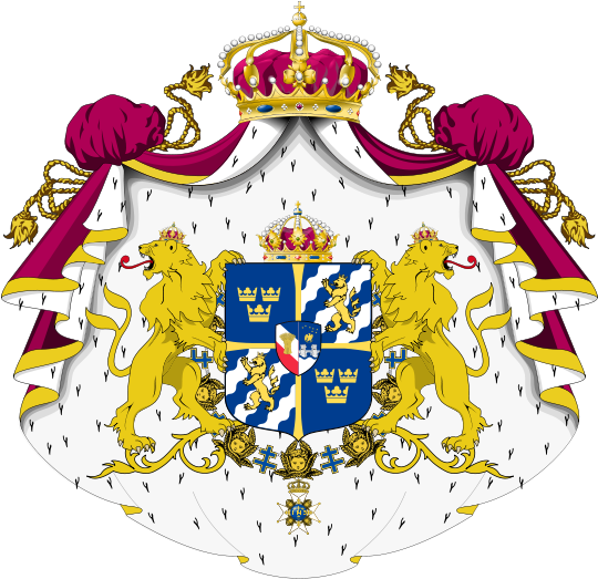 National Emblem Of Sweden - Greater Coat Of Arms Sweden (545x532)