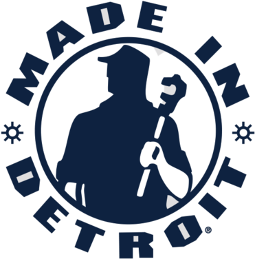 Made In Detroit Logo Decal 6" X 6" - Made In Detroit (395x480)