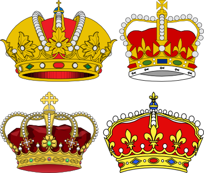 Crowns Of Sovereigns - Coat Of Arms Crowns (401x341)