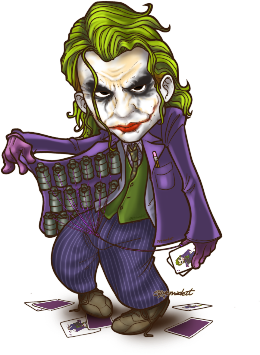 Joker By Sayomadeit - Joker Chibi Png (900x1273)