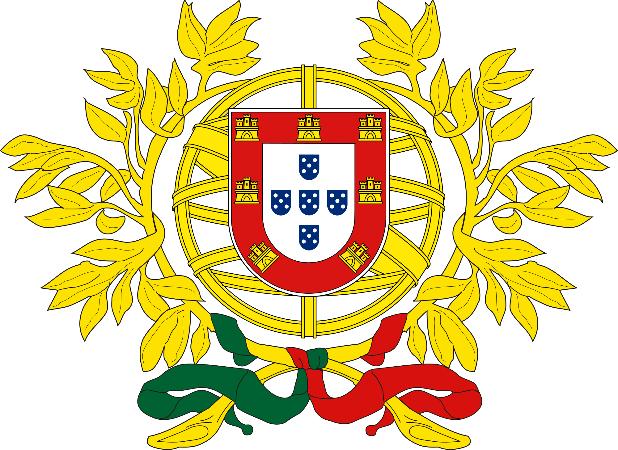 Coat Of Arms Of Portugal - Portugal Coat Of Arms (2000x1457)