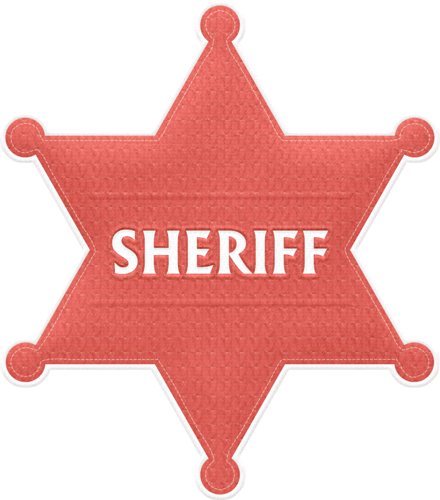 Ushakowa2014 Альбом «скрап Набор / Lil' Tumbleweeds» - Red Sheriff Badge (440x500)