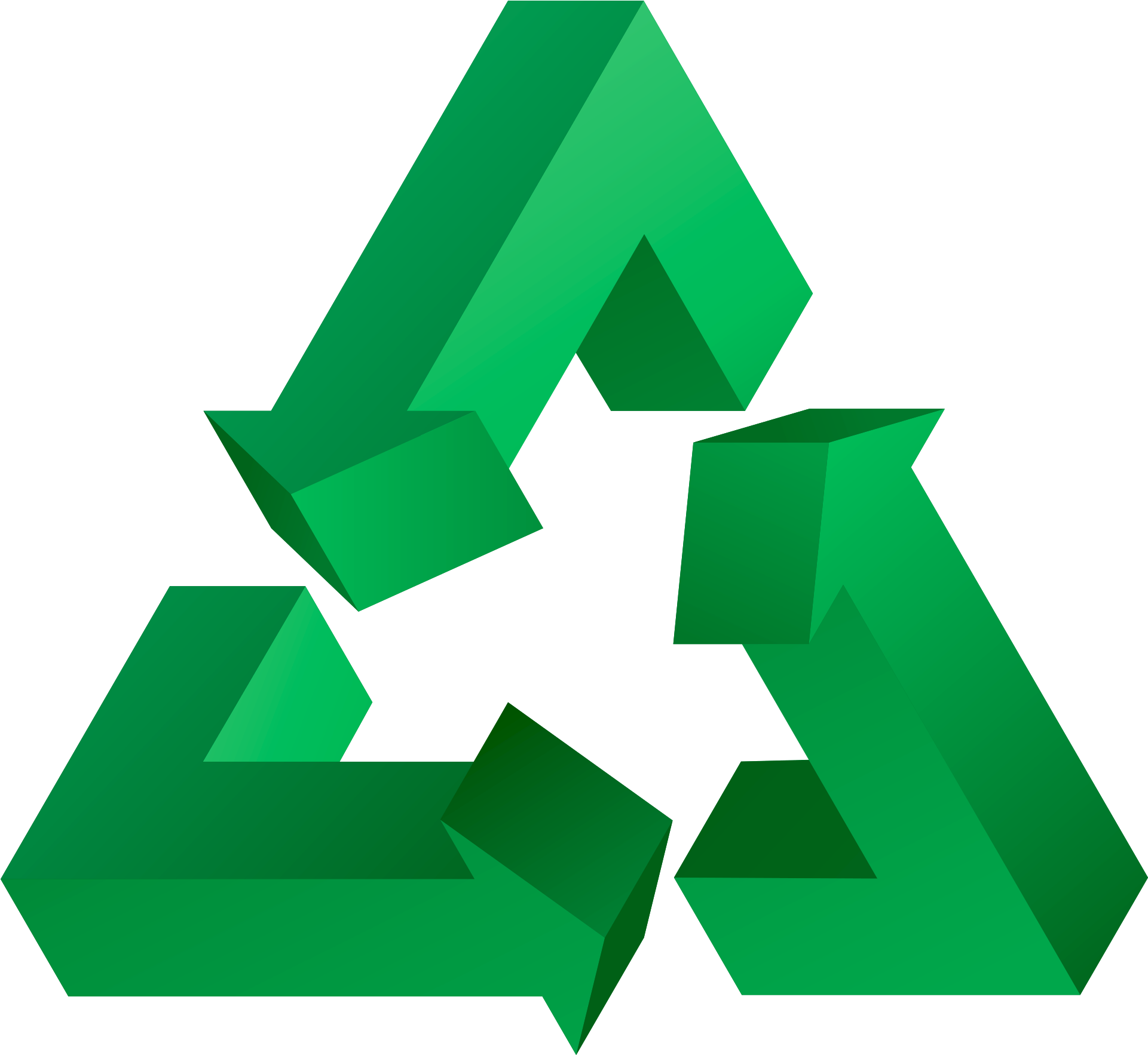 3d Recycle Png Transparent Image - Recycle Logo In 3d (2028x1881)