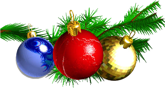Новогодние Шарики На Прозрачном Фоне (547x436)