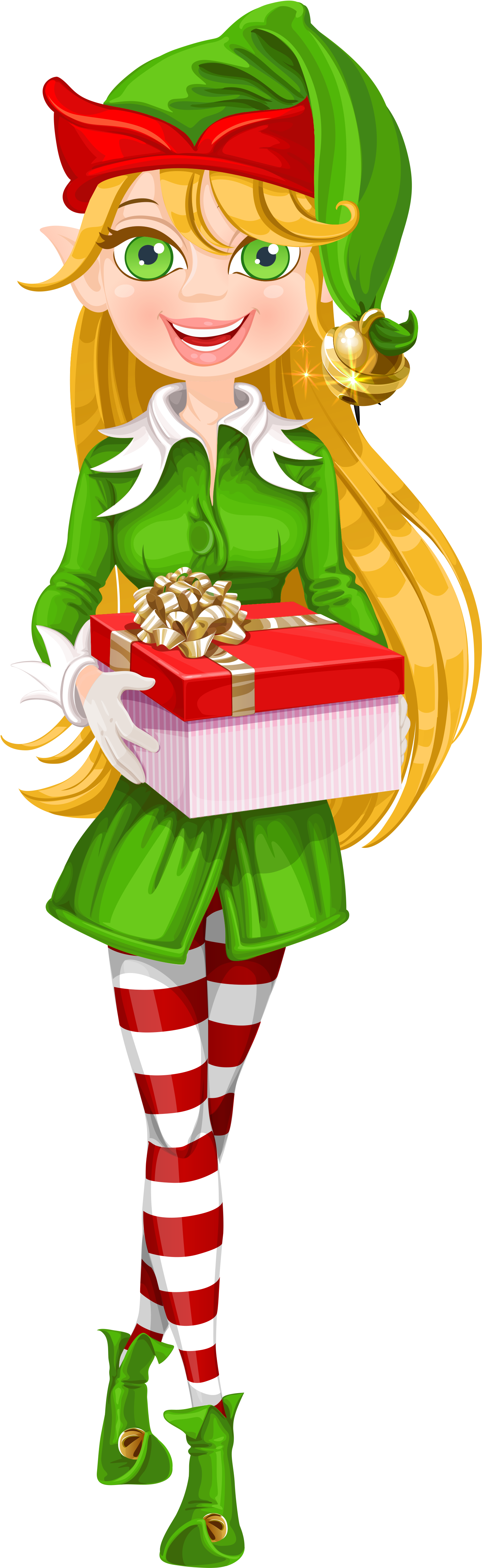 Christmas Elf Transparent Png Clip Art Image - Christmas Elf (1714x5059)