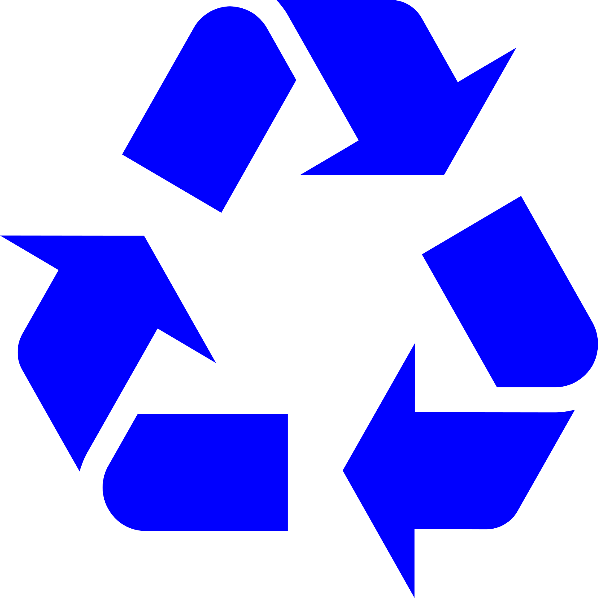 Recycle Symbol Cliparts 7, - Recycling Symbol Blue (2000x2000)