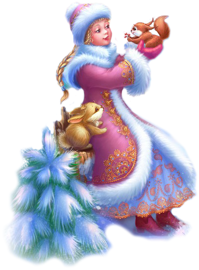 Милая Снежана, Поздравляю Тебя И Всех Твоих Друзей, - Пнг Снегурочка (499x699)