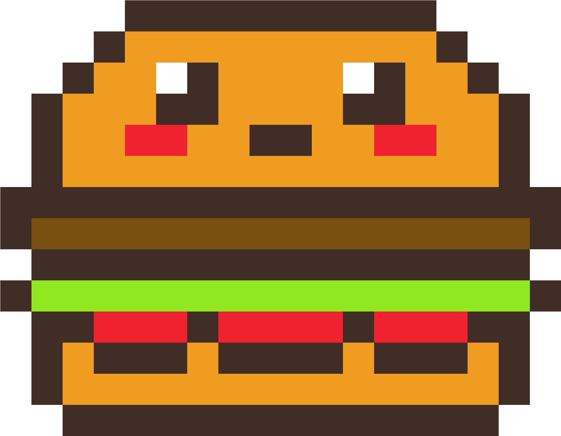 Hamburger - Hamburger Pixel Art (2000x1600)