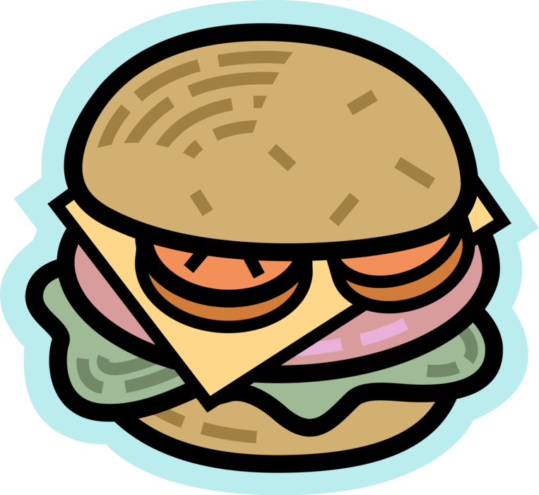 Vector Illustration Of Fast Food Hamburger Meal With - Life Is Pain (763x700)