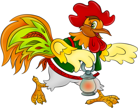 С Новым Годом Вас Поздравлю Кукарекнуть Всех Заставлю - Петушок Золотой Гребешок Пнг (700x478)