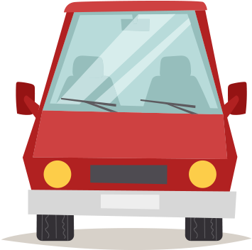 Truck Art - Car Front View Cartoon (450x375)