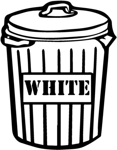 Trash Can Clipart Black And White (500x500)