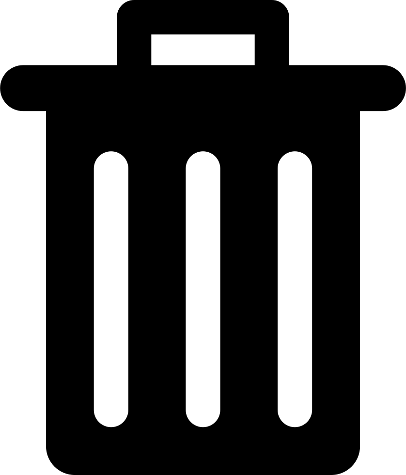 Trash Can With Cover From Side View Comments - Waste (838x980)