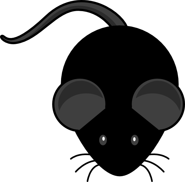 Cute Cartoon Black Mouse (600x589)
