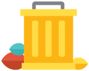 Flat Color Icons - Garbage Flat Icon Png (465x399)