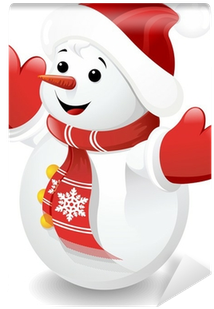 Pupazzo Di Neve Bambino Baby Snowman Vector Wall Mural - Pupazzo Di Neve Bambino Baby Snowman Vector Wall Mural (400x400)