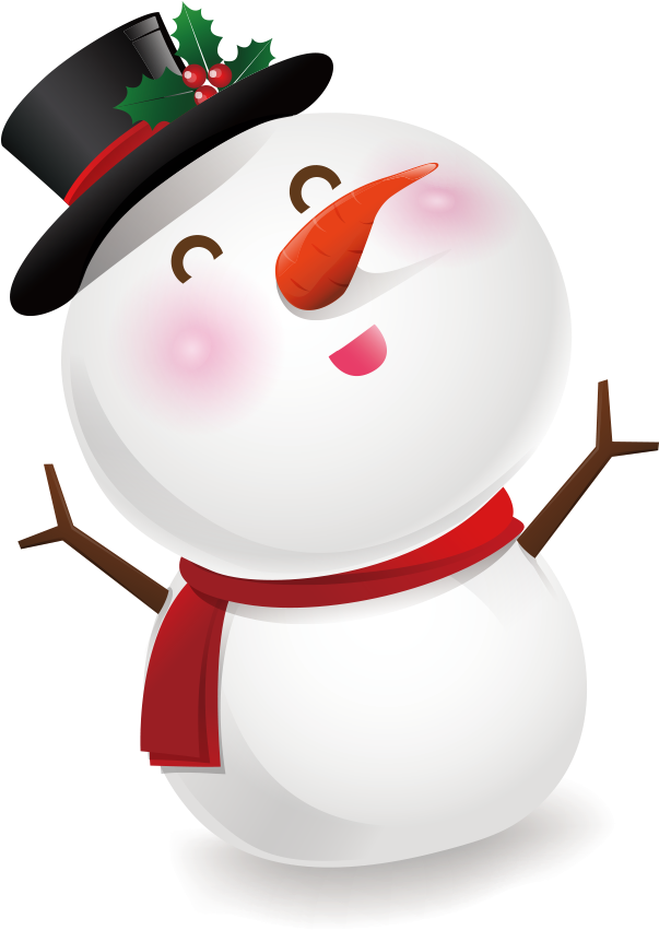Christmas Snowman Vector Material 1000*1000 Transprent - Portable Network Graphics (1000x1000)