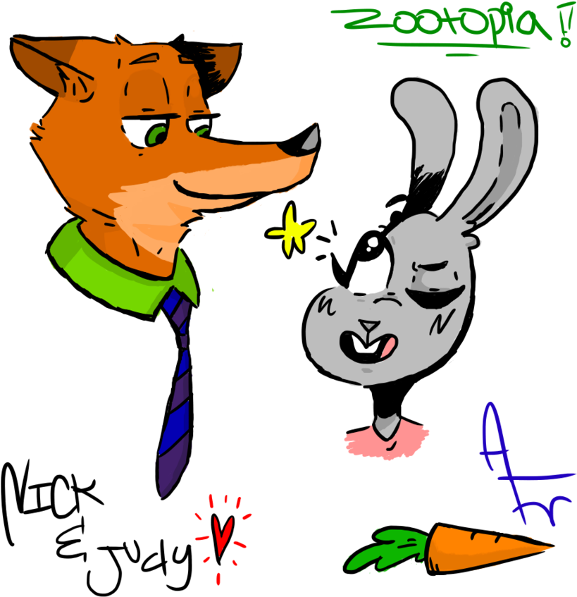 Nick And Judy By Afraart - 2016 (894x894)